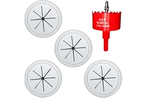 MYLEUS 5-Pack in-Wall TV Cable Management Kit with 1 Hole Saw Drill Attachment & 4 Pass-Throughs - Wire Hider for Wall Mounte