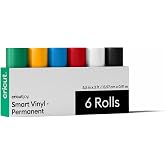 Cricut Smart Permanent Vinyl, Sampler Pack (5.5in x 3ft, 6 Sheets) | Works with Cricut Joy Machine
