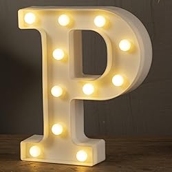 HXWEIYE Light Up Letters P, LED Marquee Letters