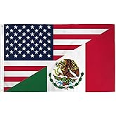 Durable 3x5FT USA Mexico Flag Friendship Mexican Latin Latino American