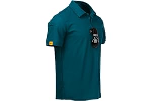V VALANCH Mens Polo Shirts Short Sleeve Moisture Wicking Golf Polo Athletic Collared Shirt Tennis T-Shirt Tops