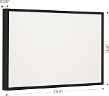 OWLKELA Linen Bulletin Board 60x40 cm Black Oak Frame Corkboard view 2