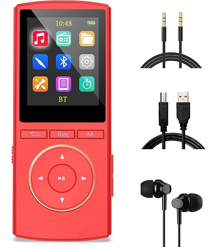 Lecteur MP3 MusRun 64 Go Avec Bluetooth - Métal, Enregistreur, FM, Haut-parleur Intégré, Pour Sport Et Voyage