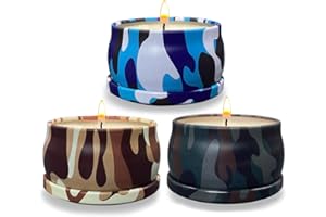 AUBINKENNY 3 Packs x 2.5 oz Citronella Candles Outdoor Set，Indoor Scented Soy Wax Candles Portable Travel Tin Gift Set for Home Garden Patio Balcony Decorative, Baby Shower Prizes