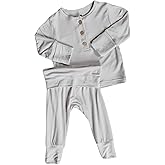 OLLIE'S DAY- Bamboo Pajamas Two Piece Set (Gray 0-3m)