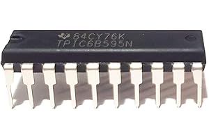 Juried Engineering TPIC6B595N TPIC6B595 Power Logic 8-Bit Shift Register with 150mA/ch Breadboard-Friendly IC DIP-20 (Pack of 10)