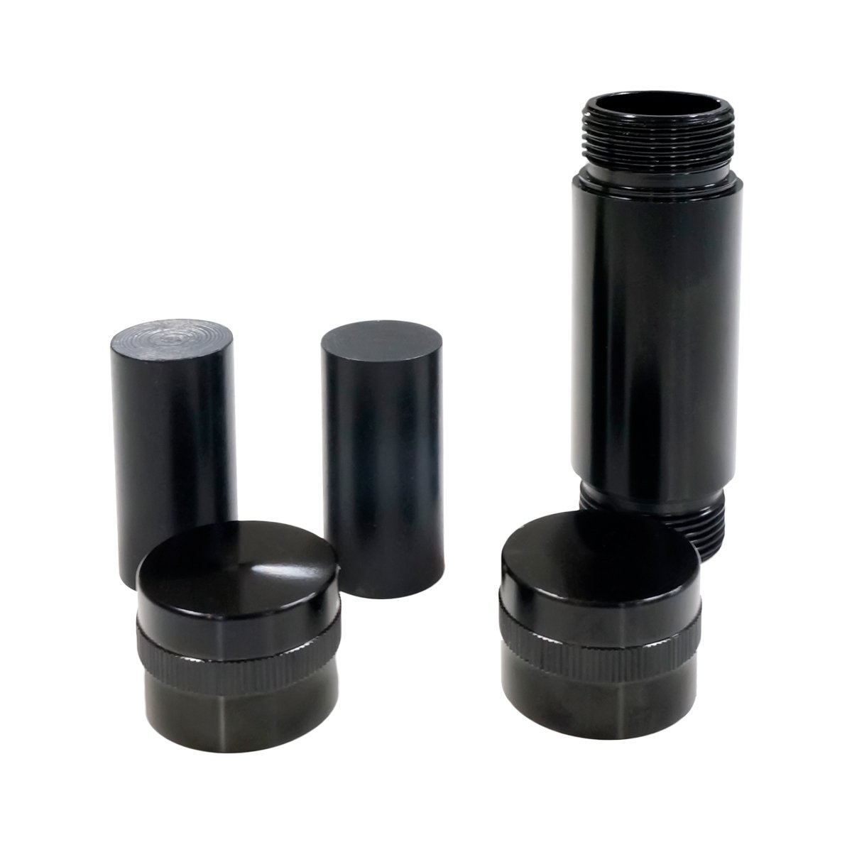 FORMAX®420 Crusher Pollen Presser Metal Herb Grinder 5 parts (Black)