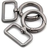 Loosco 10PCS Metal O Ring for O Ring Spring Opening Snap Trigger Clip Buckle Charm Purse Making (Gunmetal)