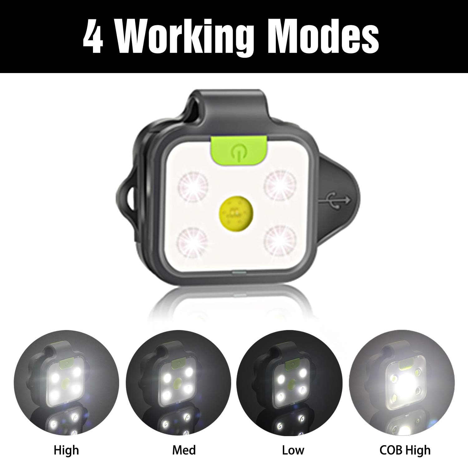 HOKOILN Outdoor Night Running Lights, 2Pack LED Running Lights for Runners with Rechargeable Battery for Camping, Hiking, Running, Jogging, Outdoor Adventure: Sports & Outdoors