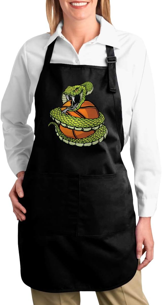 Viper Basketball Adjustable Bib Cooking Kitchen Aprons With 2 Pockets For Women Men Chef