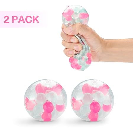 FunCombo 2er LED Stressball Set, Squishy Mash Ball / Anti-Stress-Bälle für Kinder und Erwachsene