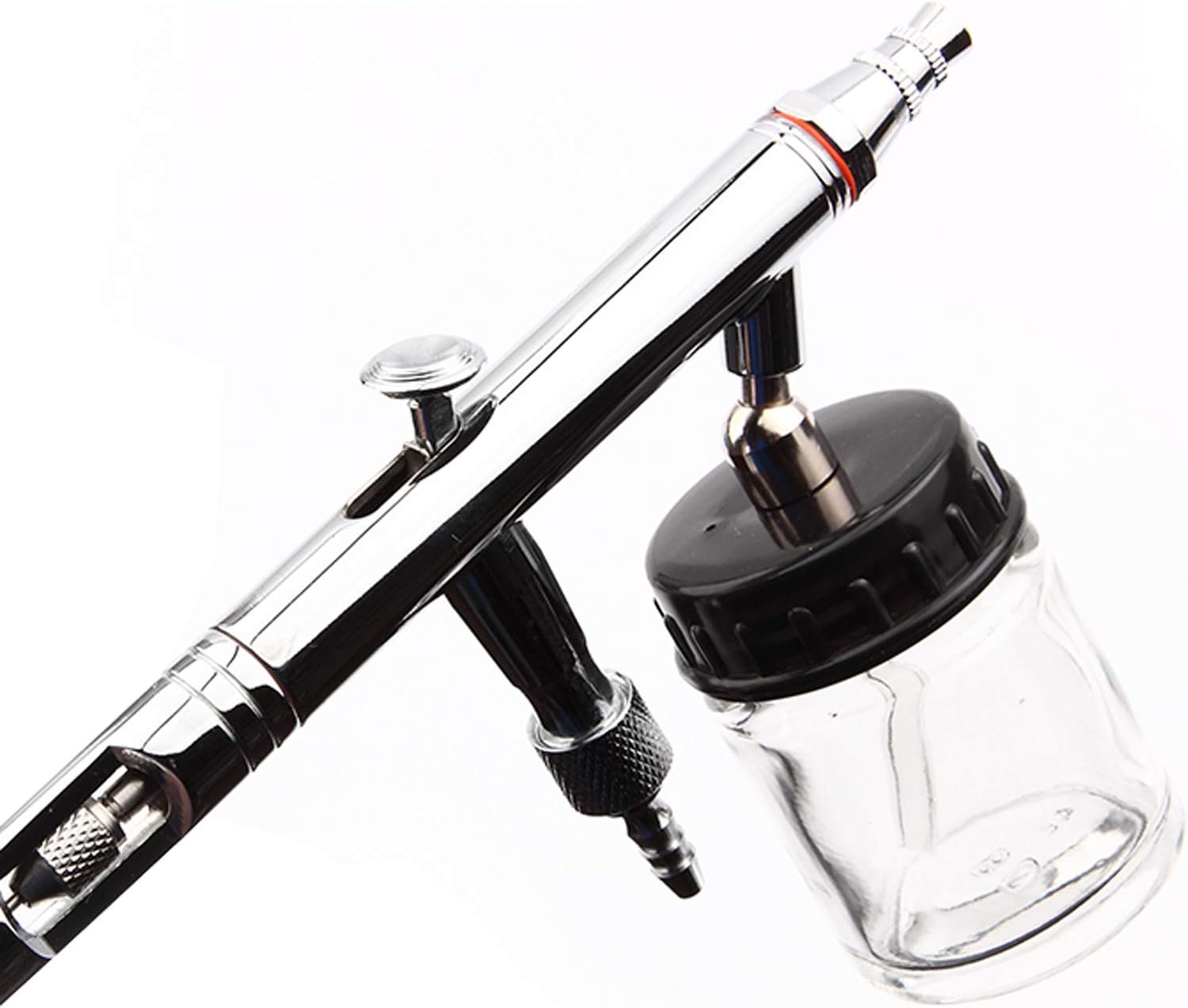 Airbrush gun set Fengda BD-182K with 0,3-0,5-0,8 mm nozzle, silver - Image 4