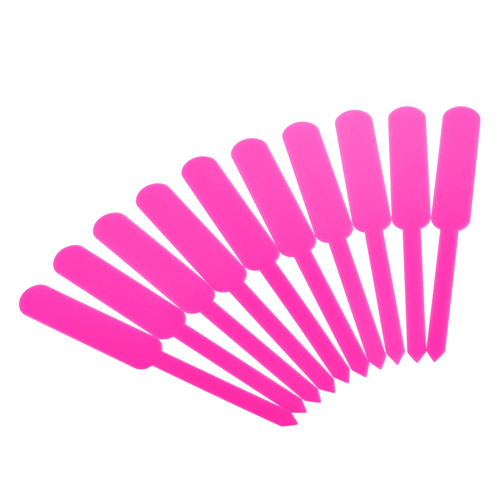 PATIKIL Plant Labels, 100Pcs PP Rectangle Marker Tags for Outdoor Indoor Garden, Pink