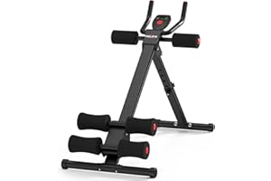 RELIFE REBUILD YOUR LIFE AB Workout Machine Adjustable Ab Trainer Foldable Ab Cruncher Strength Training Equipment for Home Gym Blue 440 LBS