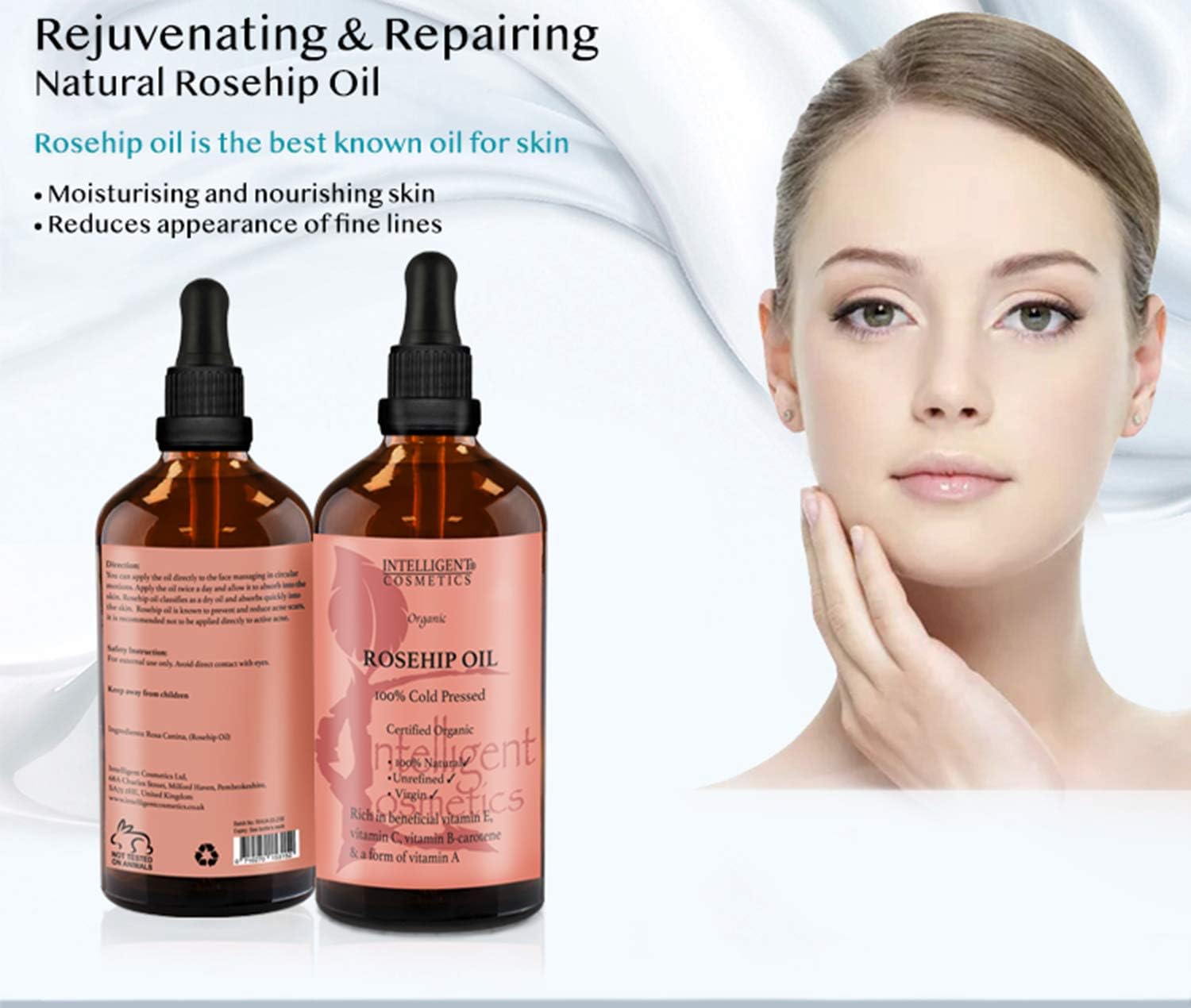 Rosehip Oil 100 Cold Pressed Pure Certified Organic Oil 100ml Best