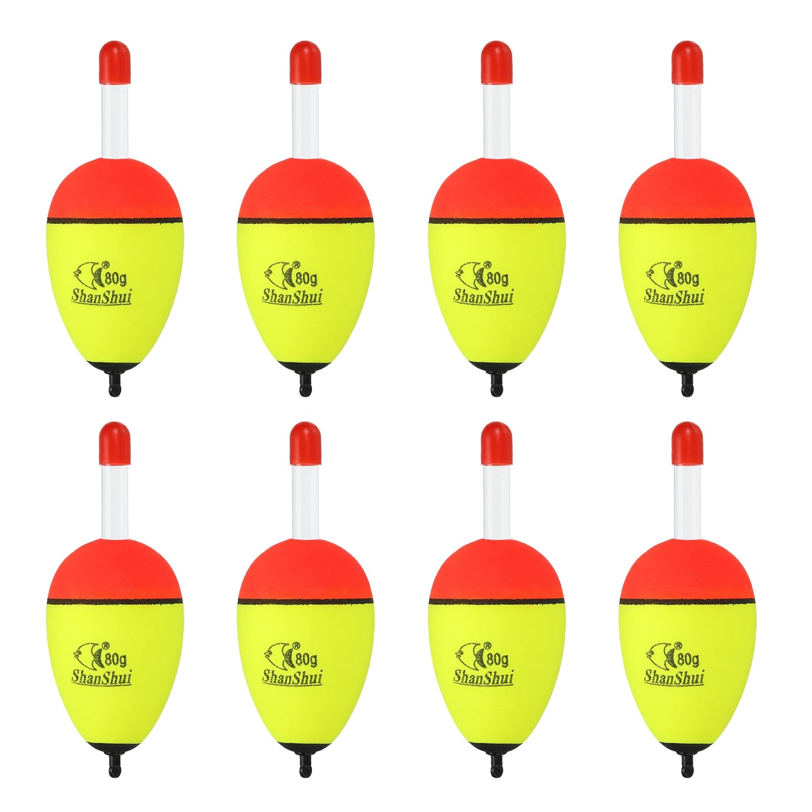 PATIKIL 2.8oz Float Fishing Bobbers, 8 Pack EVA Fishing Float for Saltwater Freshwater Fishing, Yellow