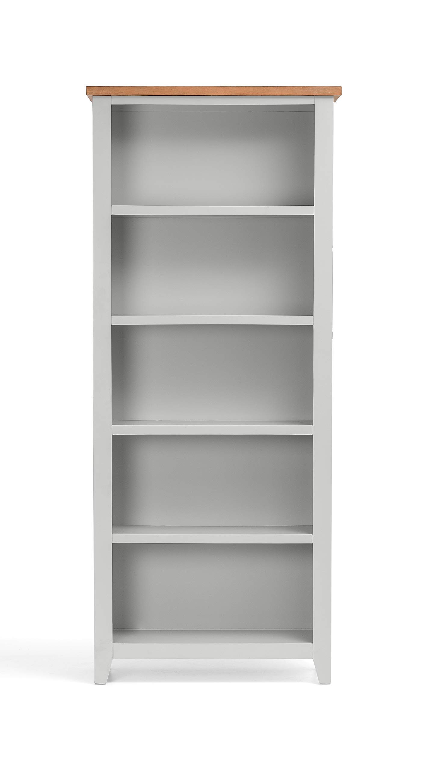 Julian Bowen Richmond Tall Bookcase, Grey/ Oak, one size
