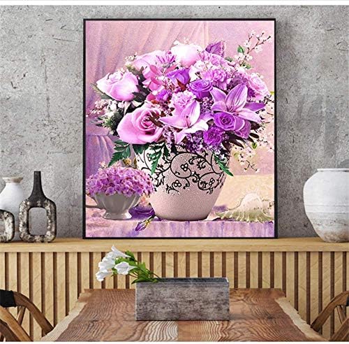 DIY Diamond Painting Plant Flower Diamond Embroidery Floral Diamond Mosaic Daimond Painting Partial Drill Home Decor Stitch 30 * 40cm
