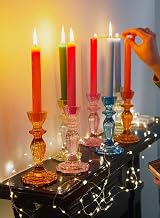 Talking Tables Sky Blue Glass Candlestick Holder 16cm Centerpiece view 4