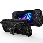 NINKI Grip Case for ASUS ROG Ally X Case with Stand Silicone 2024,Hard Shockproof Non-Slip Slim Protective Bumper Skin Wrap for ASUS ROG Ally X Cover Protector Accessories with Kickstand