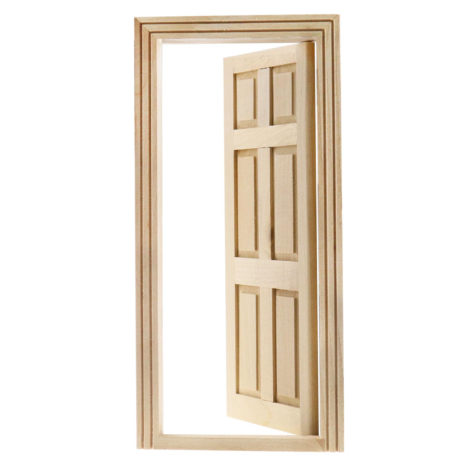 The Lord of the Tools Dollhouse Miniature Wooden Door 1:12 Scale Mini Simulation Interior Door Pretend Play Toy Model for Dollhouse Furniture Decoration Accessories