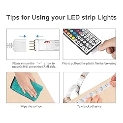 DAYBETTER Led Strip Lights 32.8 ft RGB Color