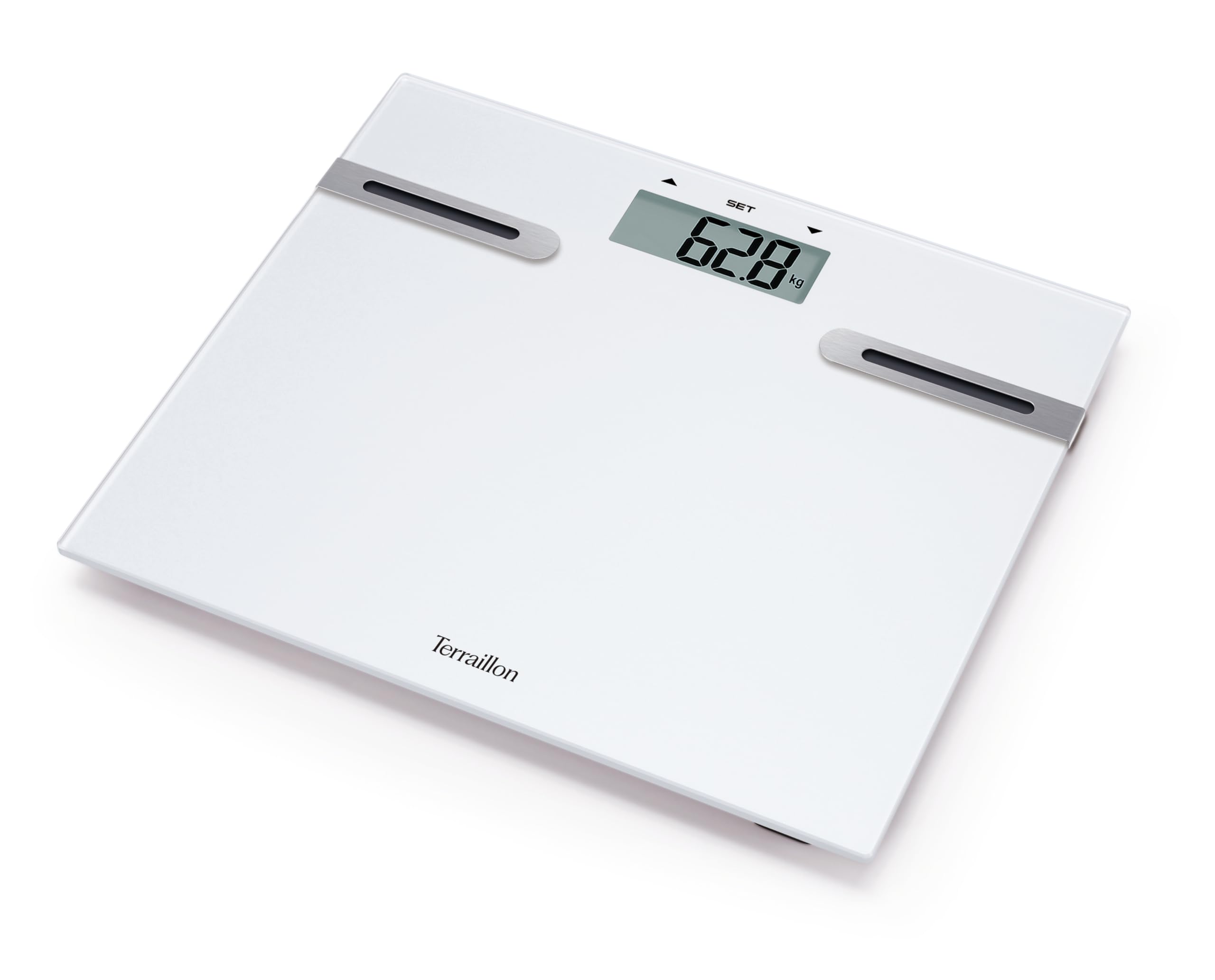 Terraillon Digital Fitness Scales Glass LCD BMI Body Mass Composition Analyser & Electronic Bathroom Scales – Black