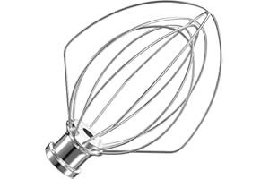 XINCAN KN256 Stainless Steel 6-Wire Whip Attachment for KitchenAid Bowl-Lift Mixer 6 Quart Bowl, Stainless Steel Whisk Replacement for Kitchen Aid Mixer, Dishwasher Safe, Egg Heavy Cream Beater.