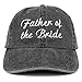 Trendy Apparel Shop Father of The Bride Embroidered Washed Cotton Adjustable Cap - BLACK