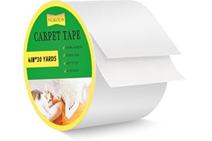 NUROON 4" x 30 Yards Rug Tape, Double Sided Tape Wall Mounting, Removable Rug Grip for Hardwood Floor, Residue Free Carpet Tape for Area Rugs, Keep Rugs from Sliding, Anti Slip Tape for Mattress, Cushions