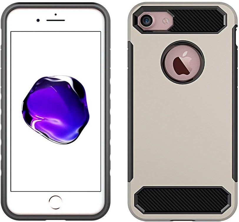 CELKASE Pentagon Logo Cut Hybrid Shock Absorption Heavy Duty Protection Built-In Kickstand Rugged Back Case for iPhone 6 Plus/6S Plus, 5.5-inch (Gold)