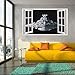 Fangeplus(TM DIY Removable 3D Window View Star War Spacecraft Art Mural Vinyl Waterproof Wall Stickers Kids Room Decor Nursery Decal Sticker Wallpaper38.1''x22.4''
