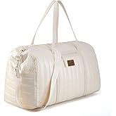 Lee Quilted Travel Duffel Bag for Women, Large Soft Puffy Lightweight Weekender Gym Bag with Adjustable Strap Water-Resistant Overnight Carry On Bag for Trips Sport Airplane Hospital