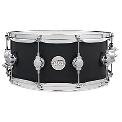 DW Design Series Maple Snare Drum - 6x14, Black Satin