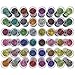 Arteza Glitter Set of 48 Shaker Jars, Colors Glow Under UV Black Light, Extra Fine, All Purpose for Body, Face, Slime, Crafts