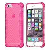 iPhone 6s Case, LUVVITT [Clear Grip] Soft Slim Flexible TPU Back Cover Transparent Rubber Case for Apple iPhone 6 / iPhone 6s (4.7 inch) - Neon Pink