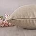 Home Brilliant Burlap Decorative Throw Pillow Euro Sham Pillowcase Cushion Cover for Couch Outdoor Patio Spring Decor, 26x26(66cm), Light Linen