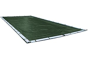 Robelle 20 x 40 ft Heavy Duty Green Winter Pool Cover for Inground Pools, 5 ft Overlap (25 x 45 ft Cover Size), Solid 8 x 8 Scrim, 2.36 oz/yd2, 10-Year Warranty, Style: 322040R