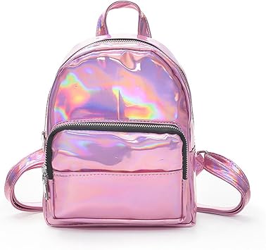 Pink holographic mini backpack Clearance