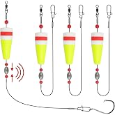 Popping Cork Fishing Bobbers Float Rig, Rattle Popping Corks for Saltwater | Weighted Bobbers Fishing Corks Floats for Redfish Speckled Trout Sheepshead Flounder Fishing Tackle