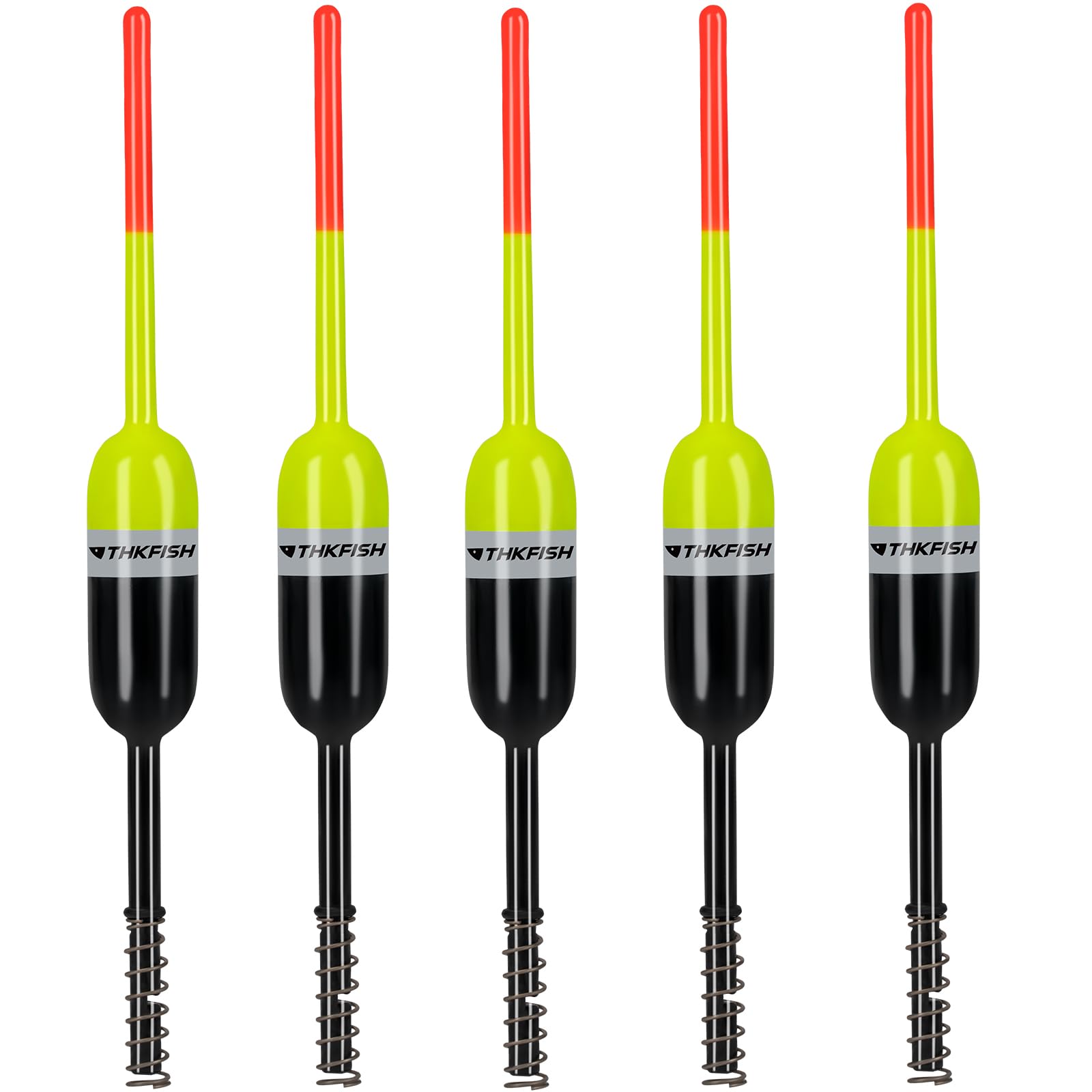 THKFISH Fishing Bobbers Fishing Floats and Bobbers Slip Bobbers for Fishing Balsa Floats Crappie Fishing Bobbers (4.2cmX1.5cmX13.8cm) 5pcs