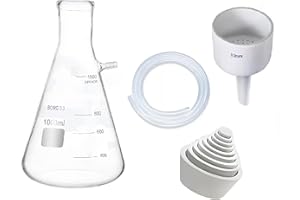 Brinell Funnel Filter Set, 80mm Funnel, 1000ml Beaker Bottle, Glass Flask