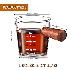 COFISUKI Espresso Shot Glasses 2.5OZ Double Spouts