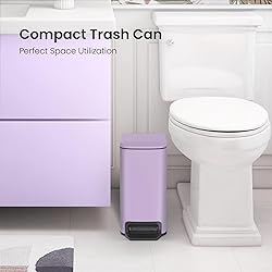 Cesun Small Bathroom Trash Can with Lid Soft