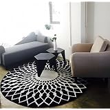 Li Lu Shop Stylish Schwarz Weiss Rundes Wohnzimmer Couchtisch