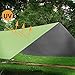 YUEDGE Easy Set Up Portable Waterproof Camping Tarp Shelter Sunshade Rain Tarp Tent Tarp Hammock Tarp Rain Fly (M Army Green)