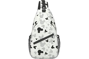 LRREU Cute Sling Bag for Women Men Cartoon Shoulder Bag Crossbody Bags Mini Purse Backpack Chest Bags for Travel Hiking