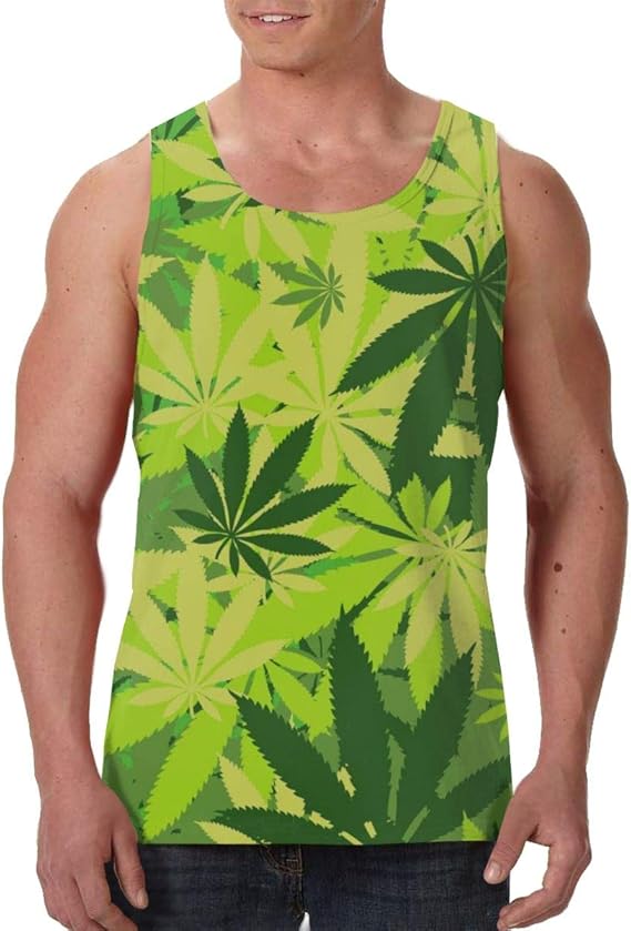 Men's Tank Top Green Leaves Men's printingTank Top