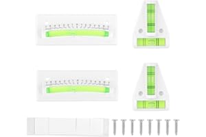 4pcs RV Level Bubble, Rectangular and T-Type Camper Trailer Level Gauge Kit Stick-On or Screw Mount Stabilization Levelers fo