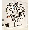3D Tree Wall Stickers - Family Tree Wall Decor Black Trunk Family Tree Picture Frame DIY Photo Frame Wall Decals Family Tree Frames Living Room Wall Decor Wall Decals (Black, X-Large)